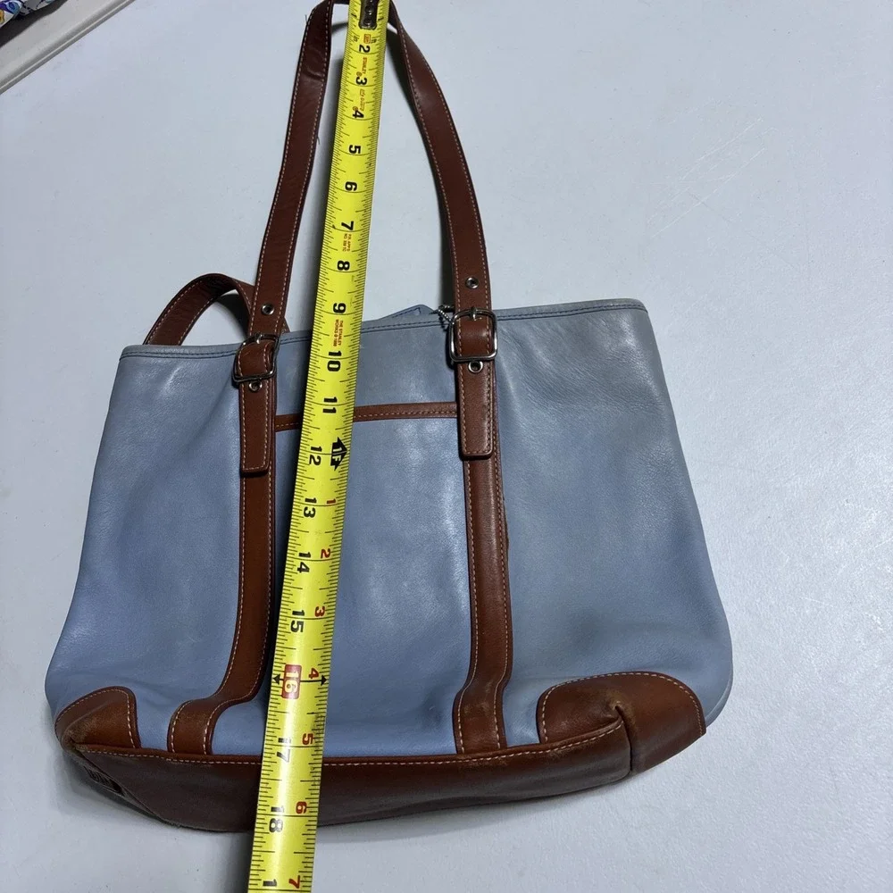 Coach blue leather